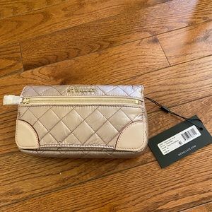 MZ Wallace Crosby Long Wallet in rose gold metal